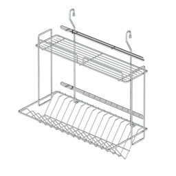 [004960] Plate / Glass Holder w/Hanger S4018 Chrome