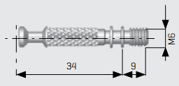 [000935] Sam-Fix Bolt M6x34 Milled