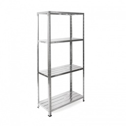 [004131] SECURKIT 4 Shelves Zinc 30x80x151cm