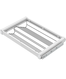 [008467] Shoe Rack w/Telescopic Rail 80cm S6720 White
