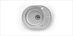 [000406] Sink 1 Bowl + Drain 480mm Decor