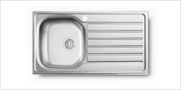 [000826] Sink 1 Bowl + Drain 860 x 500mm Satin