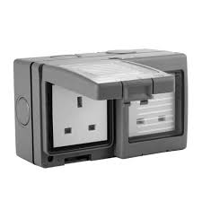 [004665] Water Proof Double Socket 2G 13A