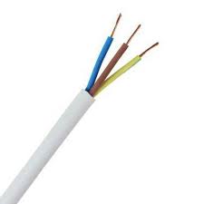 [005039] Wire White 3 Core 2.5mm Round