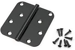 [001228] Hinge 4.0x3.0x3.0 Black Round No.3 Mudelli
