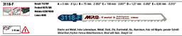 [000104] Jig Saw Blade BIM 100mm 8TPI 5pc