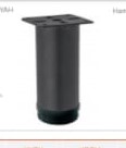 [001336] LEG Round 720 Black 100mm