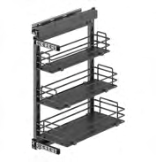 [000359] Bottle Holder 250mm L S2243 Anthracite Wooden Bottom