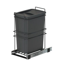 [000394] Waste Bin 300mm Bottom Mount Soft Close 35lt S2590 Anthracite