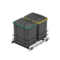 [000404] Waste Bin 400mm Bottom Mount 16 + 16lt S2579 Anthracite