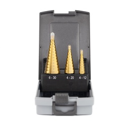 [000754] 3pcs HSS Step Drill Cone Cutter Set