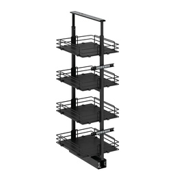[000745] 1850-2000 500mm 6 Basket Larder BB S/Close S1869 Anthracite Wooden Bottom