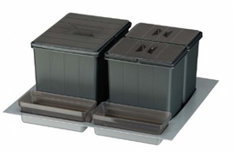 [000524] Drawer Waste Bin (Manual) 60cm 12+6+6lt Anthracite