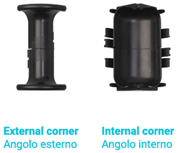 [000929] PVC Gola Corners for C Horizontal Black
