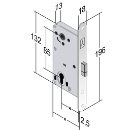 [000591] Bonaiti Lock B-Smart Yale 50mm Bronze