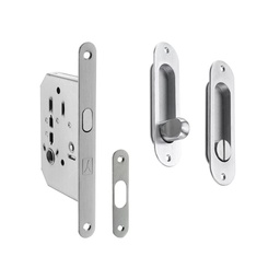 [001012] Bonaiti Sliding Lock 40mm w/Knob Brass B2N