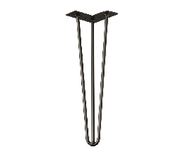 [001309] Table Leg Ucgen Black 41cm