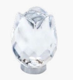 [001469] Knob Gul Glass Chrome 30mm