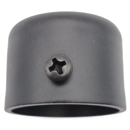 [001967] MUD Curtain End Cup 28mm Matt Black
