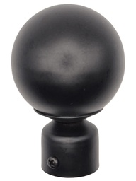 [001850] MUD Curtain End Round 28mm Matt Black