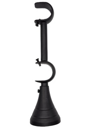 [001849] MUD Curtain Double Rail Holder 28mm Matt Black