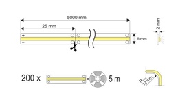 [001872] COB Strip Warm Light 11.8W/1100lm per mt