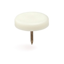 [000977] Plastic Nail Glide 15mm White Italfeltri