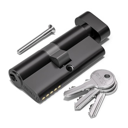 [002257] Cylinder  70mm Black w/Knob
